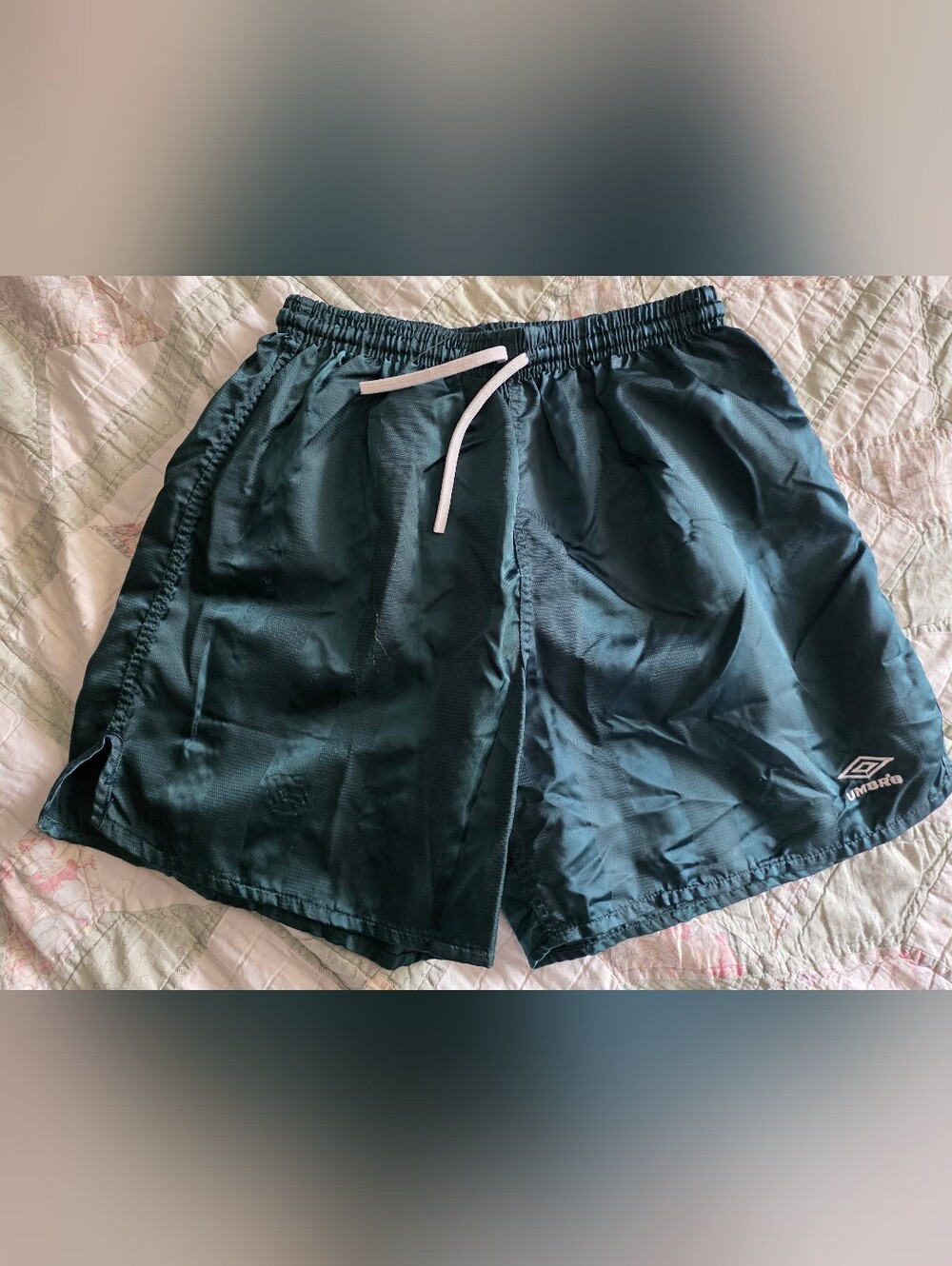 Umbro Forest Green Elastic Waist Shorts